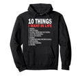 Baseball 10 Things I Want Life Hoodie - Aesthetic Graphic Men Women - T-Shirt, Sweatshirt, Hoodie