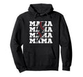 Baseball Mama Distressed Lightning Bolt Hoodie - Fun Novelty Design Unisex - T-Shirt, Sweatshirt, Hoodie