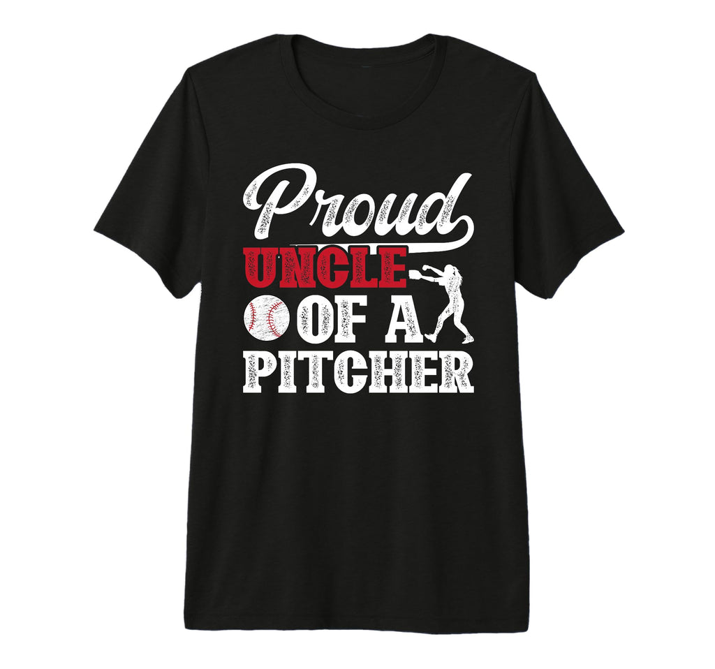 Mens Proud Baseball Pitcher Uncle T-Shirt - Trendy Graphic Men Women - T-Shirt, Sweatshirt, Hoodie