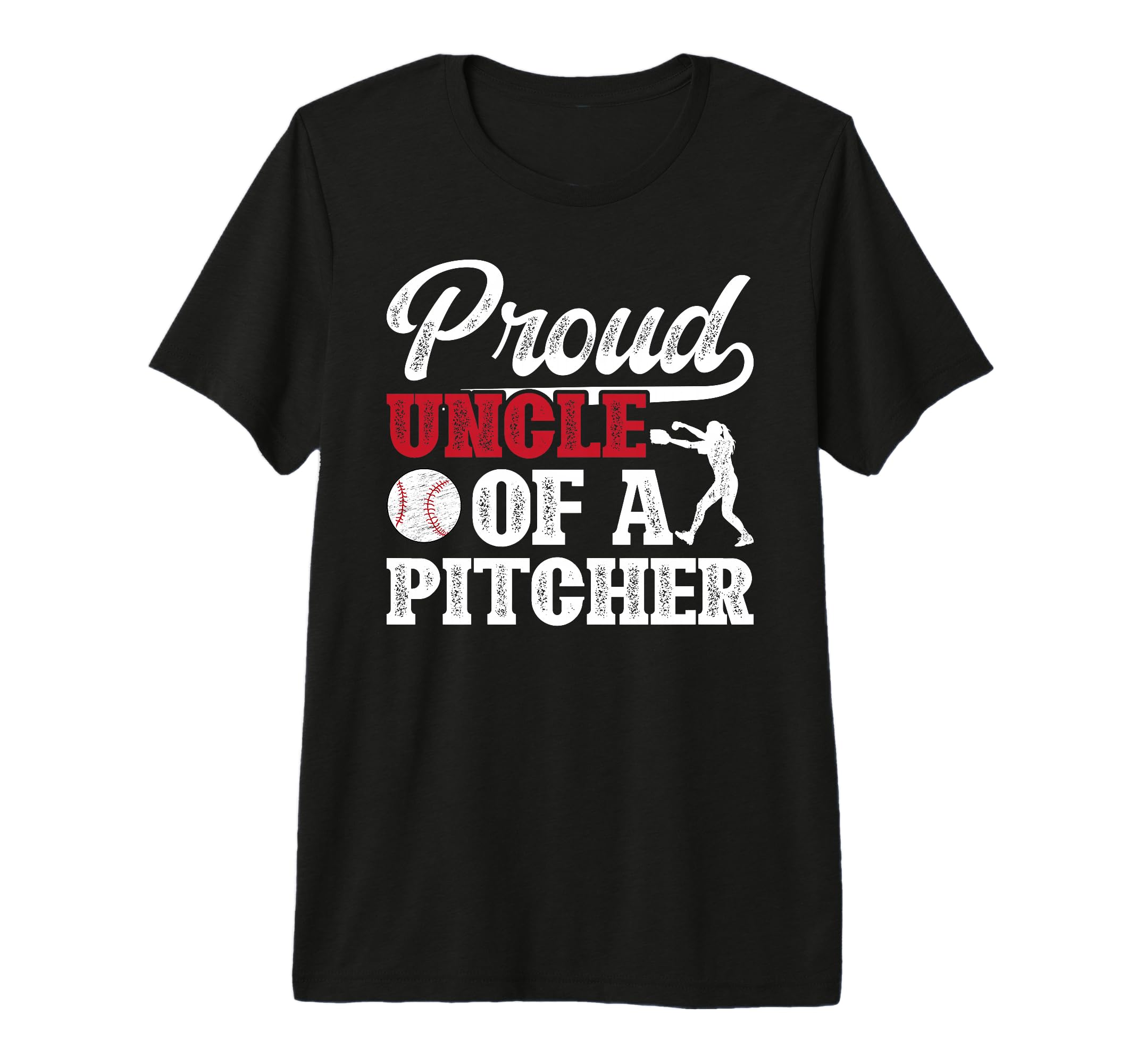Mens Proud Baseball Pitcher Uncle T-Shirt - Trendy Graphic Men Women - T-Shirt, Sweatshirt, Hoodie