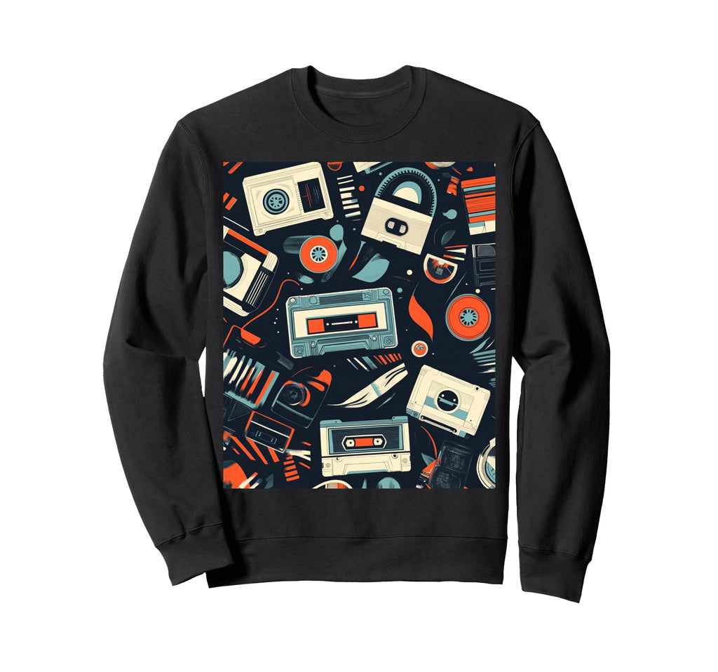 Cassette Tape Music Sweatshirt - Aesthetic Graphic Men Women - T-Shirt, Sweatshirt, Hoodie