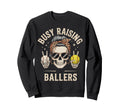 Skeleton Messy Bun Mom Raising Sweatshirt - Aesthetic Graphic Men Women - T-Shirt, Sweatshirt, Hoodie
