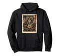 Samurai Cat Eating Ramen Japanese Ukiyo Hoodie - Novelty Apparel Men Women - T-Shirt, Sweatshirt, Hoodie