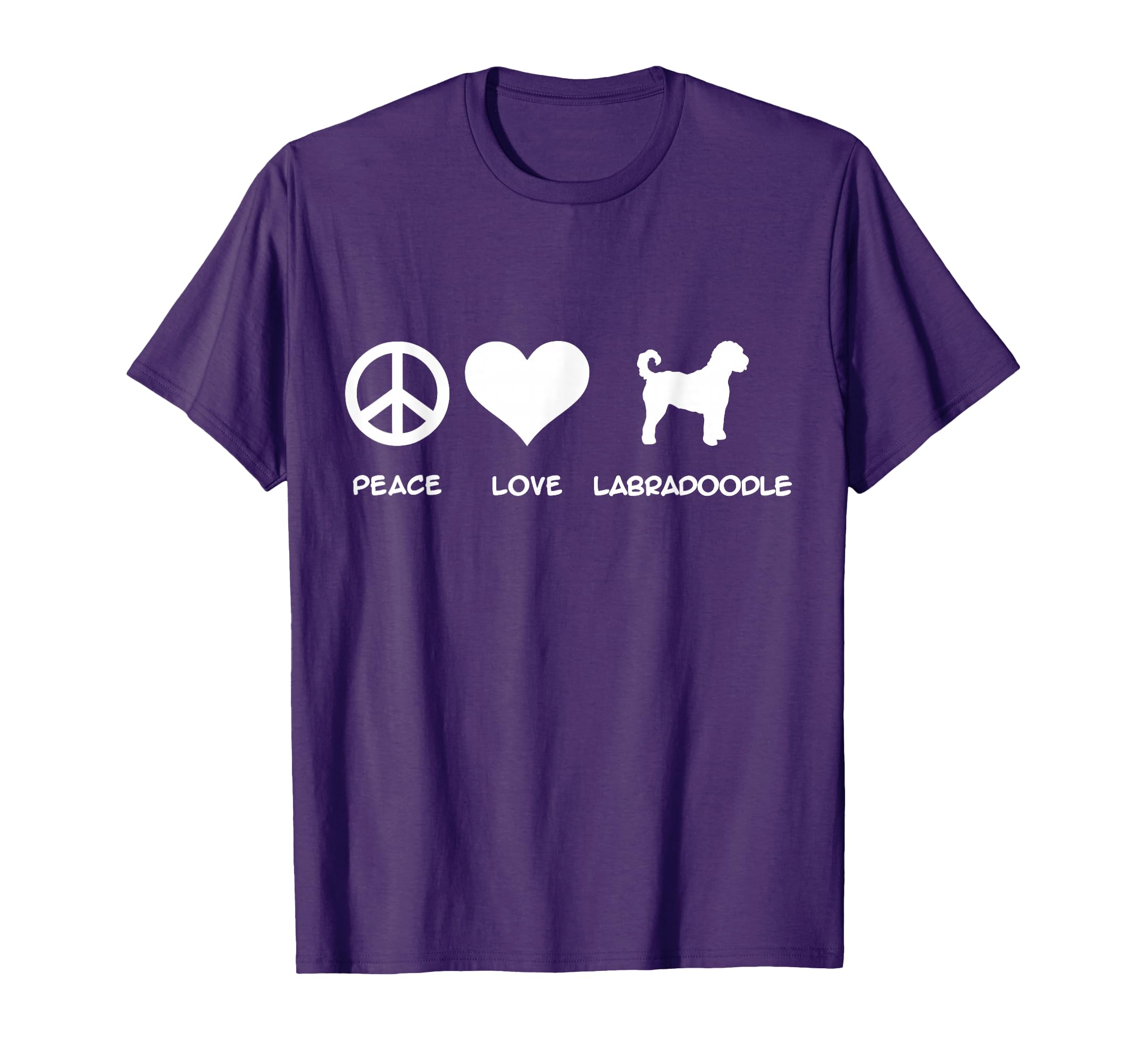 Peace Love Labradoodle T-Shirt - Custom Art Print Men Women - T-Shirt, Sweatshirt, Hoodie