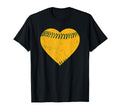 Gold And Green Baseball Heart T-Shirt - Custom Art Print Men Women - T-Shirt, Sweatshirt, Hoodie