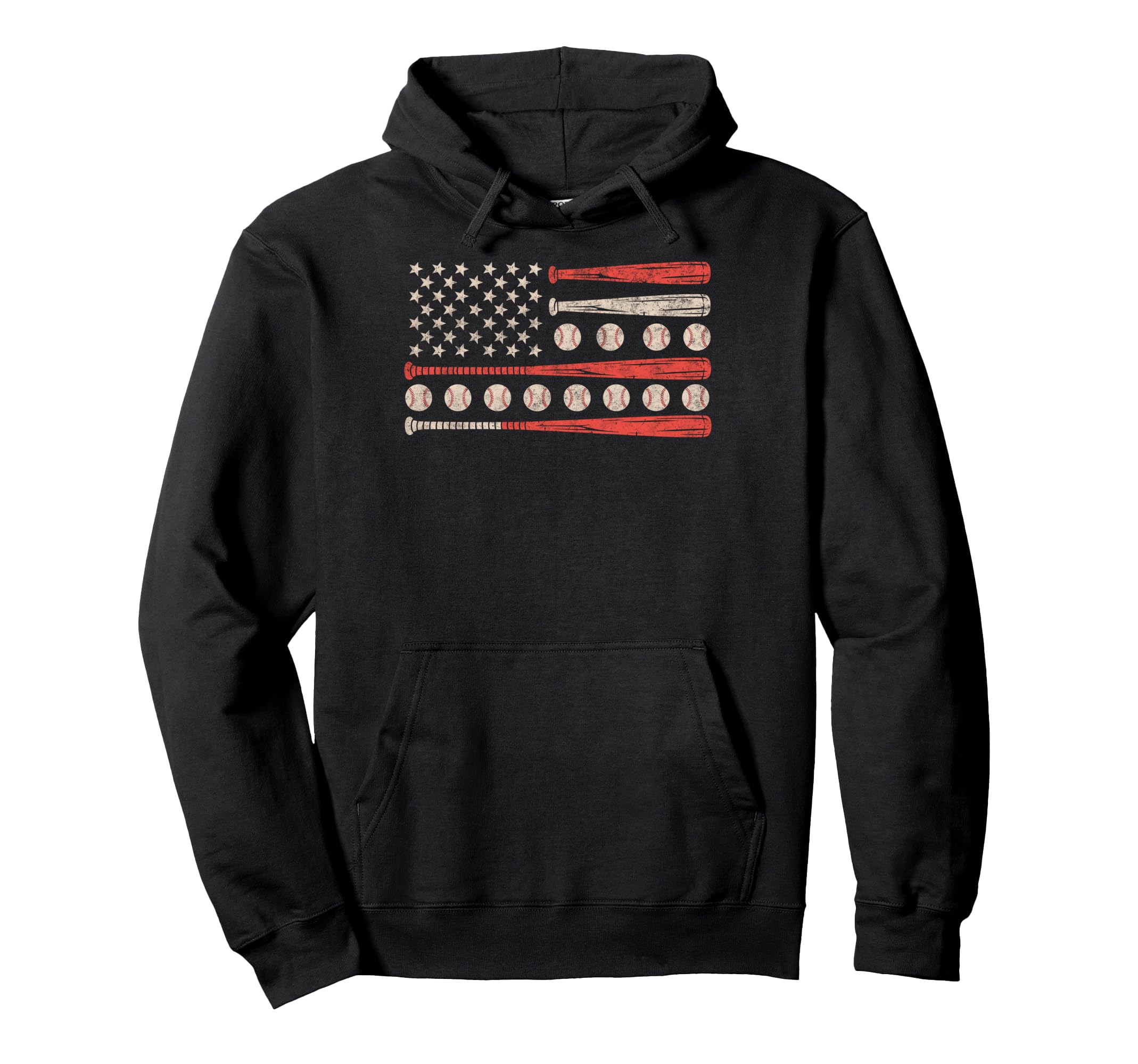 Baseball Us Flag Baseball Lover Dad Hoodie - Custom Art Print for Adults - T-Shirt, Sweatshirt, Hoodie