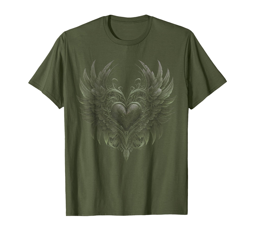 Aesthetic Y2K Fairy Wings Heart T-Shirt - Casual Everyday Wear Men Women - T-Shirt, Sweatshirt, Hoodie