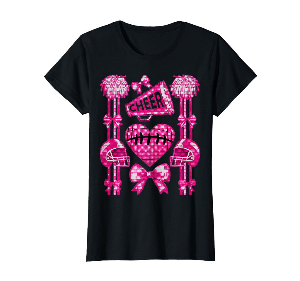 Football Cheer Mom Coquette Bow Mom T-Shirt - Streetwear Style Men Women - T-Shirt, Sweatshirt, Hoodie