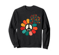 Peace Flower 70S Boho Hippie Groovy Sweatshirt - Graphic Print Men Women - T-Shirt, Sweatshirt, Hoodie