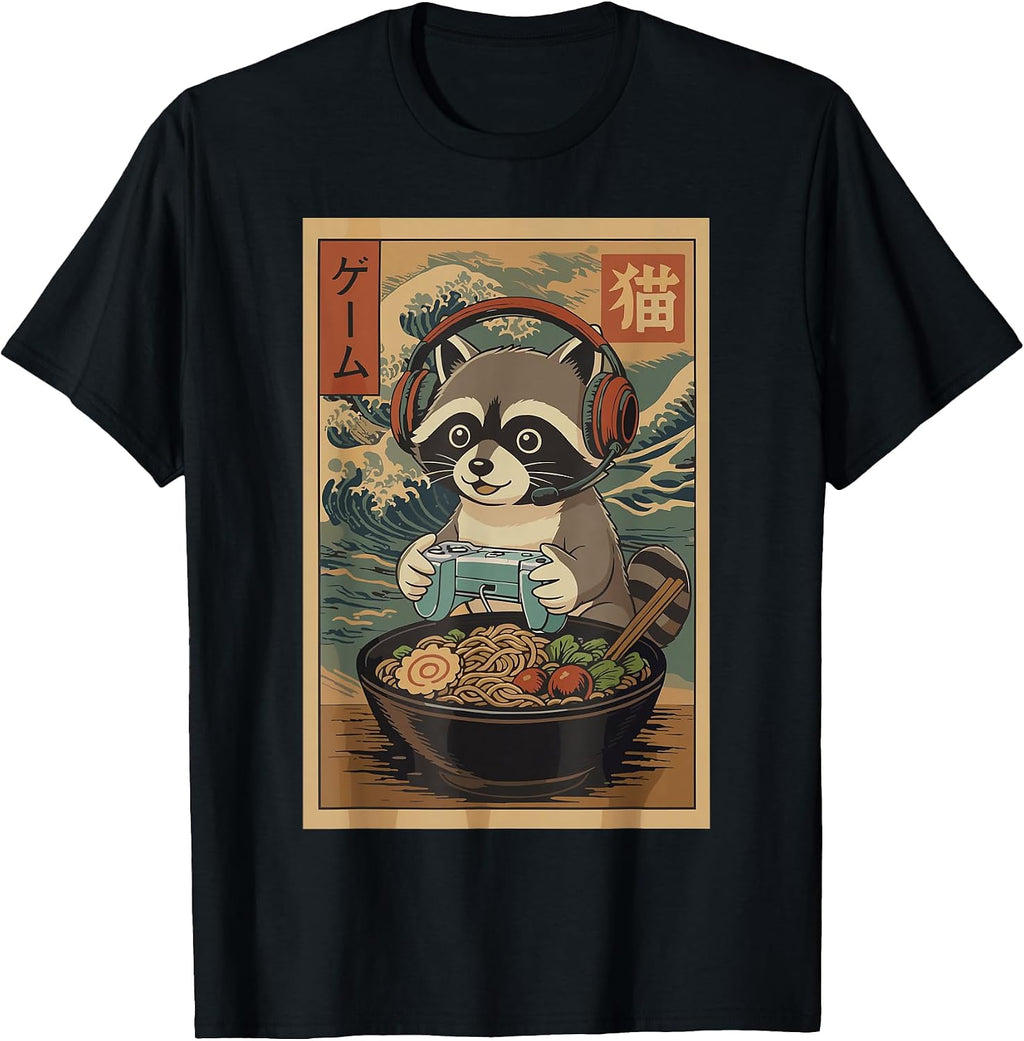 Cute Raccoon Anime Gifts For Men Women Kids - Adult & Kids T-Shirts, Sweatshirts & Hoodies apparel design preview 1