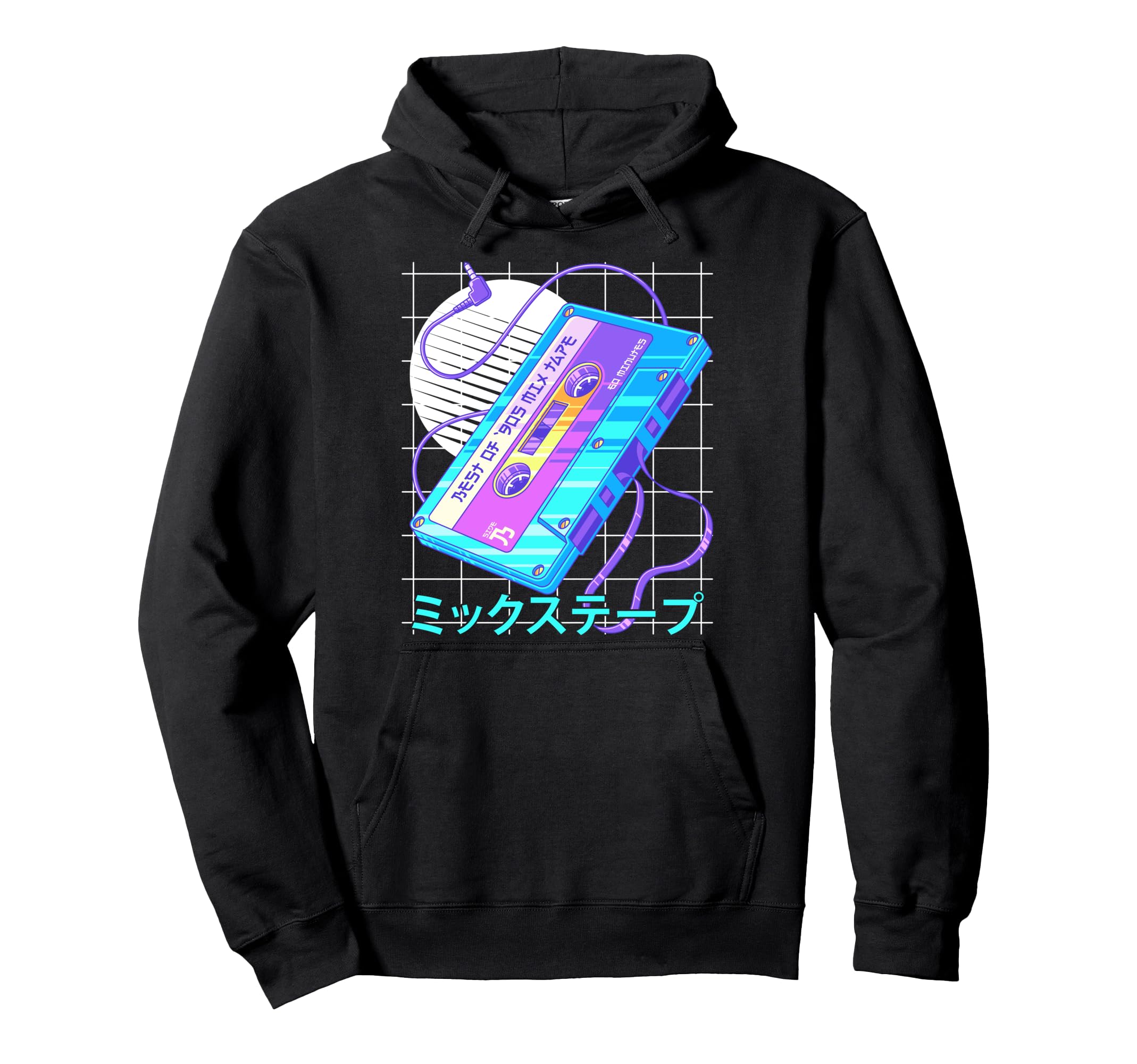 Mixtape 90S Japanese Otaku Vaporwave Hoodie - Fun Novelty Design Men Women - T-Shirt, Sweatshirt, Hoodie
