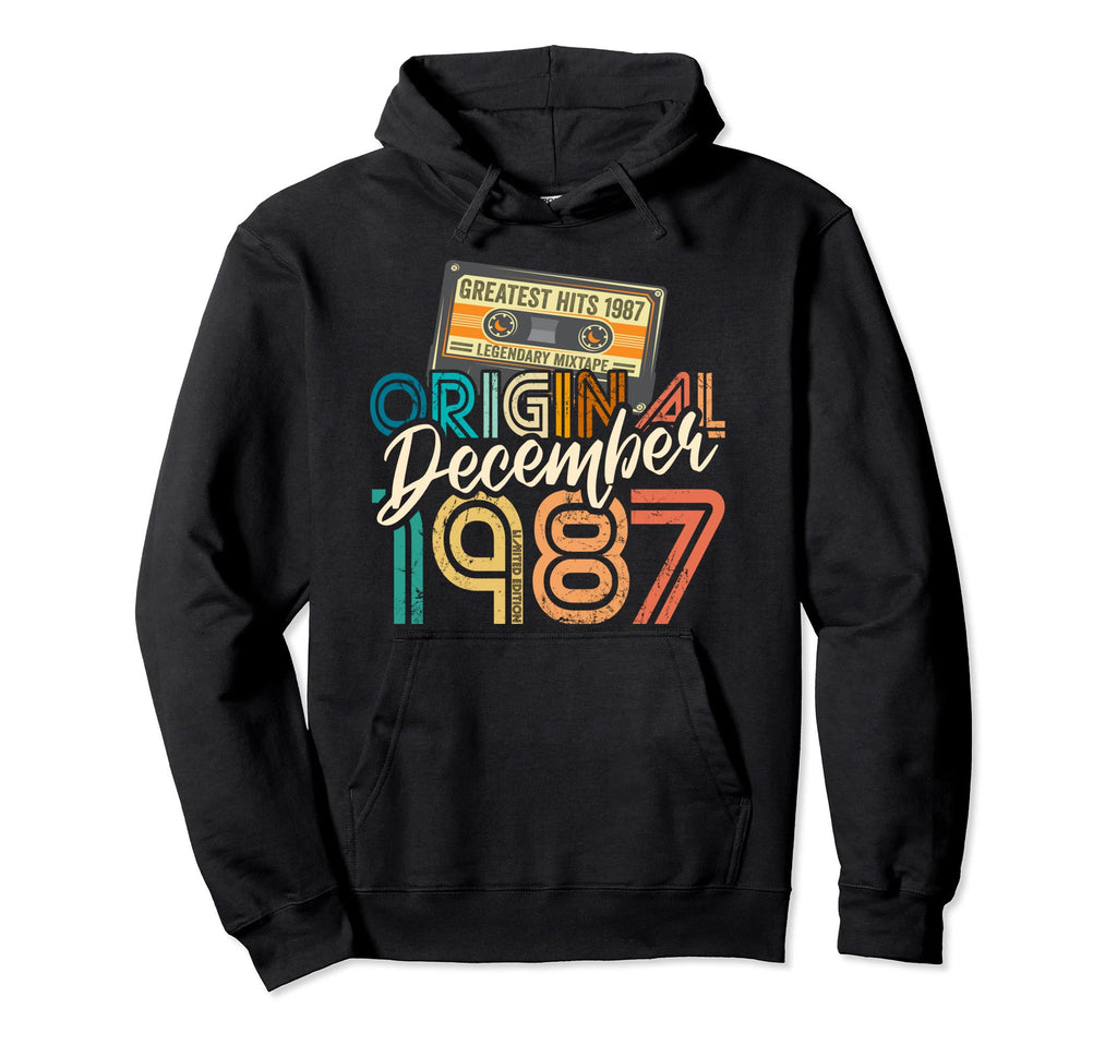December 1987 Birthday Cassette Hoodie - Streetwear Style for Adults - T-Shirt, Sweatshirt, Hoodie