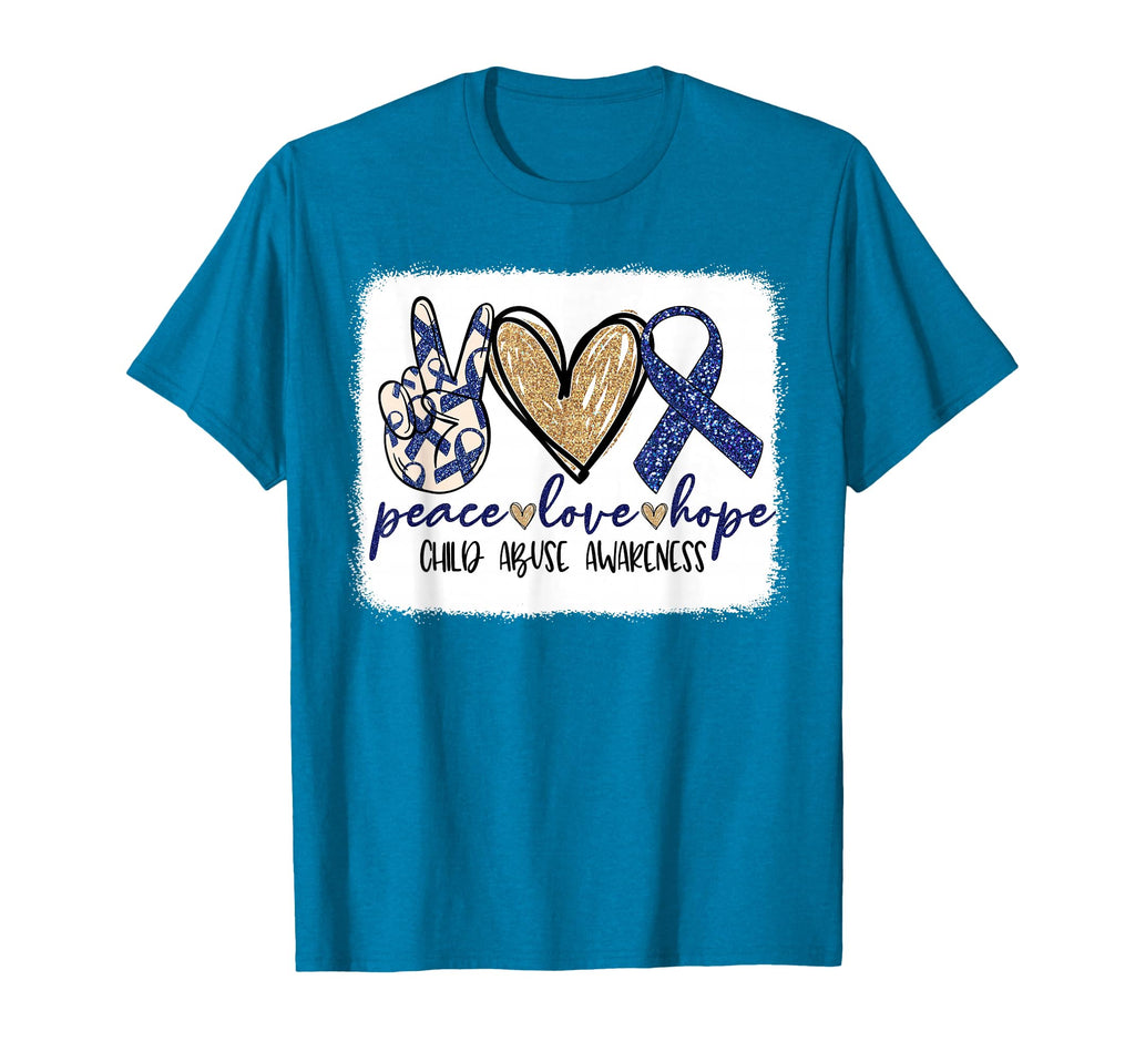 Peace Love Hope Pinwheel Blue Child T-Shirt - Minimalist Print for Adults - T-Shirt, Sweatshirt, Hoodie
