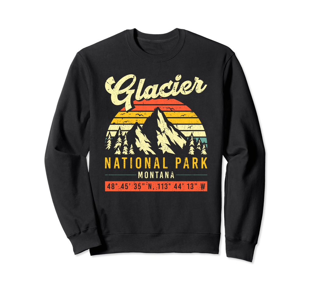 Glacier Montana National Park Sweatshirt - Graphic Print Men Women - T-Shirt, Sweatshirt, Hoodie
