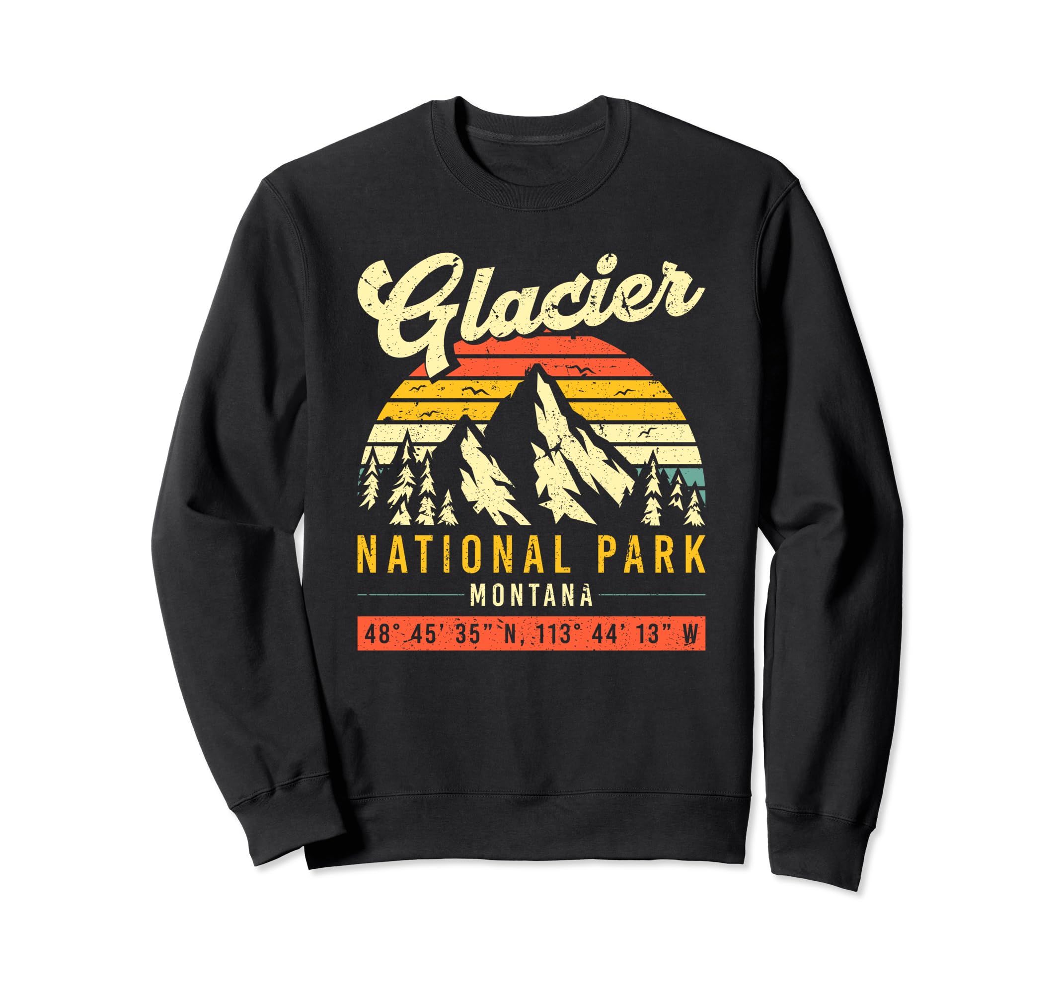 Glacier Montana National Park Sweatshirt - Graphic Print Men Women - T-Shirt, Sweatshirt, Hoodie