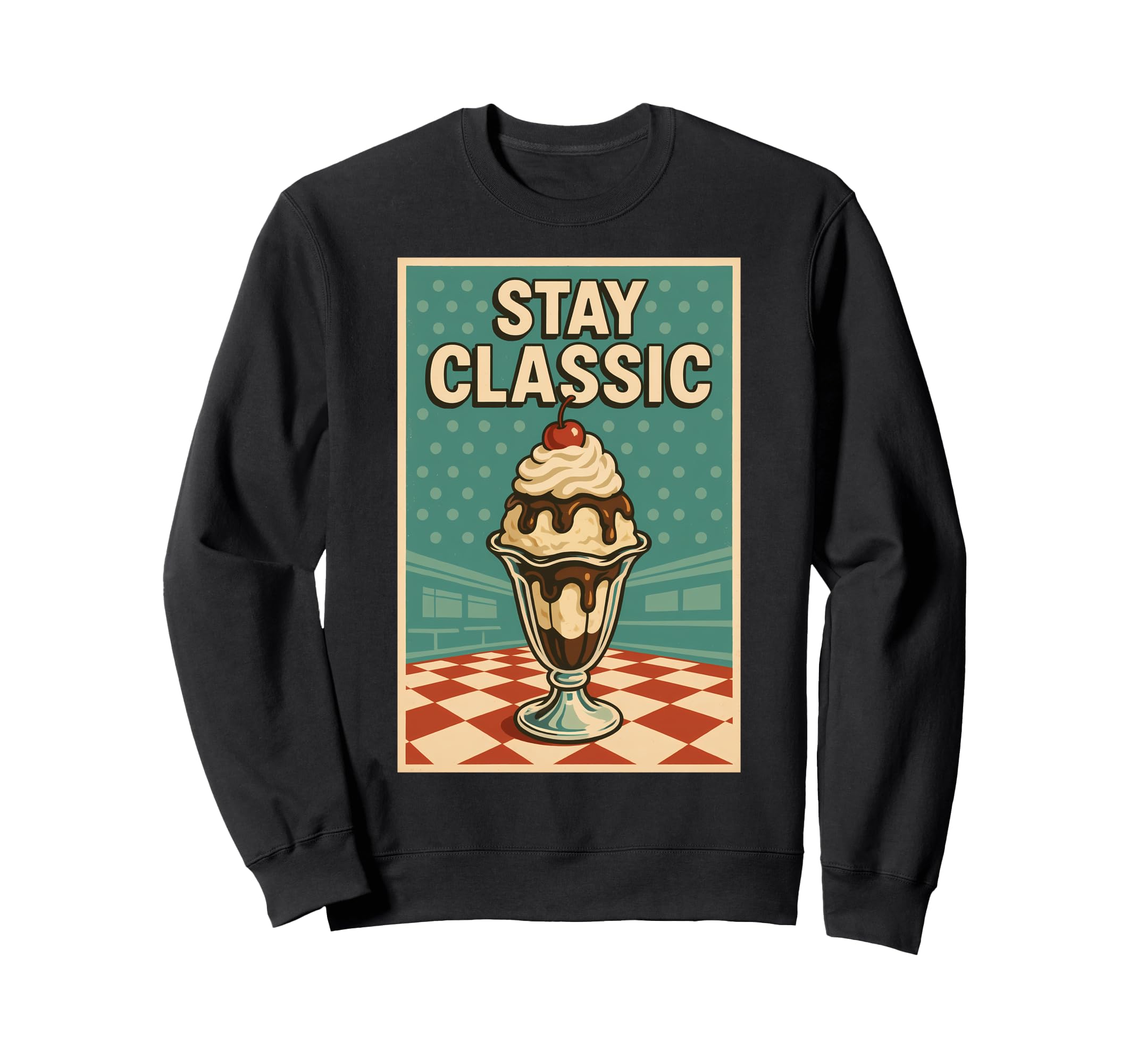 Stay Ice Cream Sundae Sweatshirt - Graphic Print Unisex - T-Shirt, Sweatshirt, Hoodie