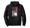 Baseball Dad Us Flag Dad Baseball Hoodie - Custom Art Print Men Women - T-Shirt, Sweatshirt, Hoodie