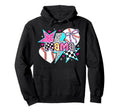 Baseball Mama Preppy Baseball Mom Hoodie - Unique Graphic Men Women - T-Shirt, Sweatshirt, Hoodie