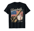 American Flag Baseball Player Bat Fan T-Shirt - Graphic Print Unisex - T-Shirt, Sweatshirt, Hoodie