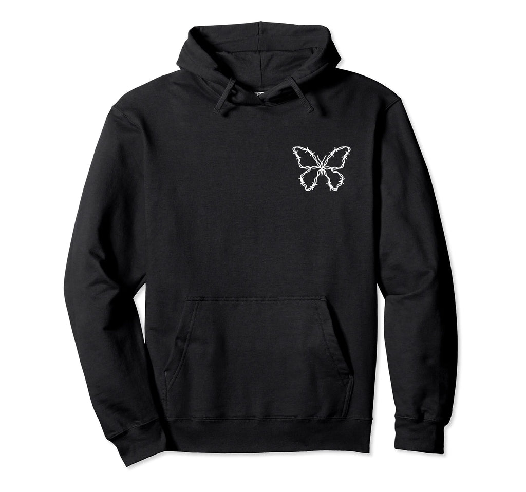 Trendy Y2K Butterfly Grunge Streetwear Hoodie - Aesthetic Graphic Unisex - T-Shirt, Sweatshirt, Hoodie