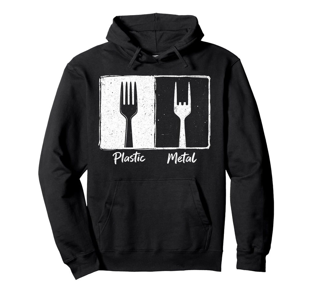 Plastic Metal Rock N Roll Funny Rock Hoodie - Custom Art Print Unisex - T-Shirt, Sweatshirt, Hoodie
