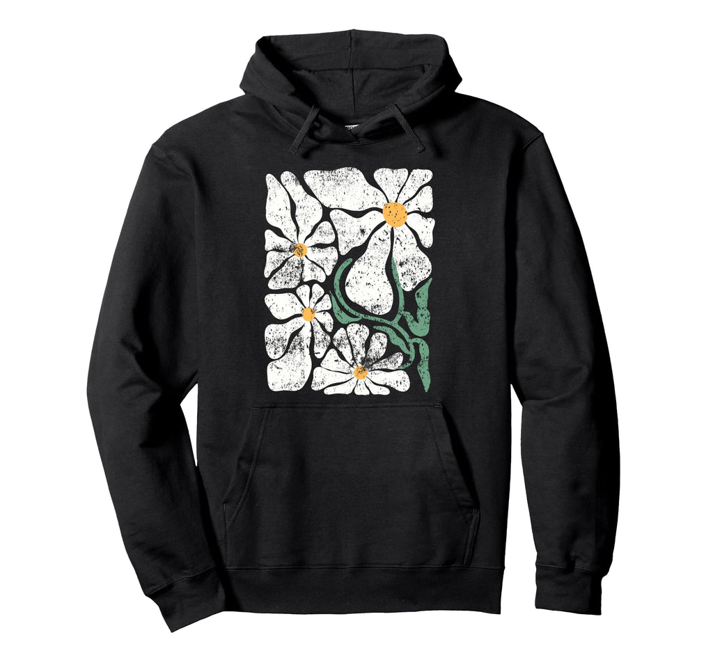 Daisy Floral Boho Flower Wildflower Lover Hoodie - Trendy Graphic Unisex - T-Shirt, Sweatshirt, Hoodie