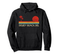 Dewey Beach Delaware Del Surfer Sunset Hoodie - Novelty Apparel Unisex - T-Shirt, Sweatshirt, Hoodie