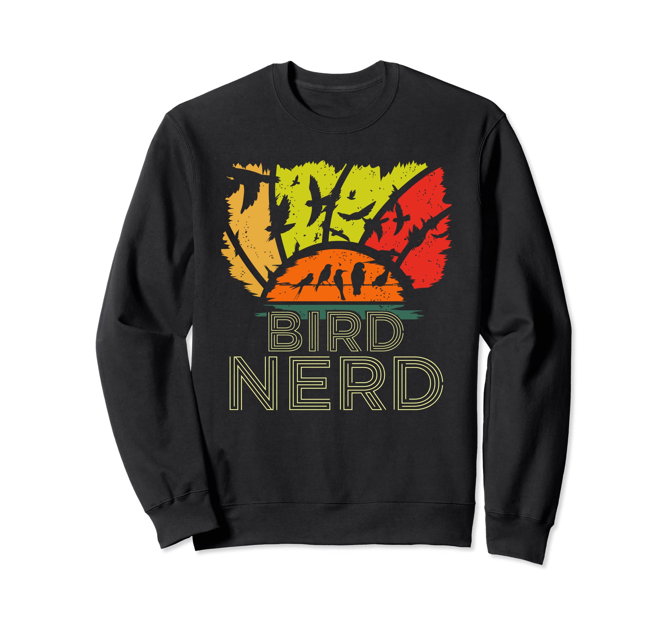Bird Nerd Distressed Bird Watcher Sweatshirt - Graphic Print for Adults - T-Shirt, Sweatshirt, Hoodie