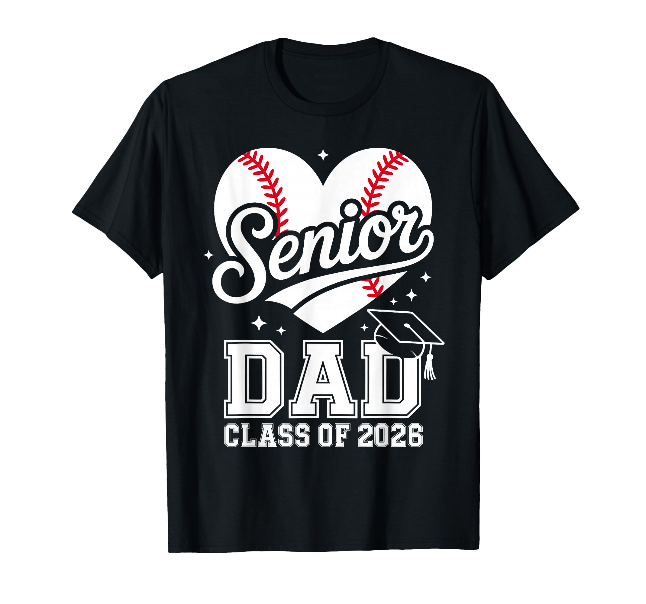 Proud Senior Dad Class 2026 Baseball T-Shirt - Graphic Print Men Women - T-Shirt, Sweatshirt, Hoodie