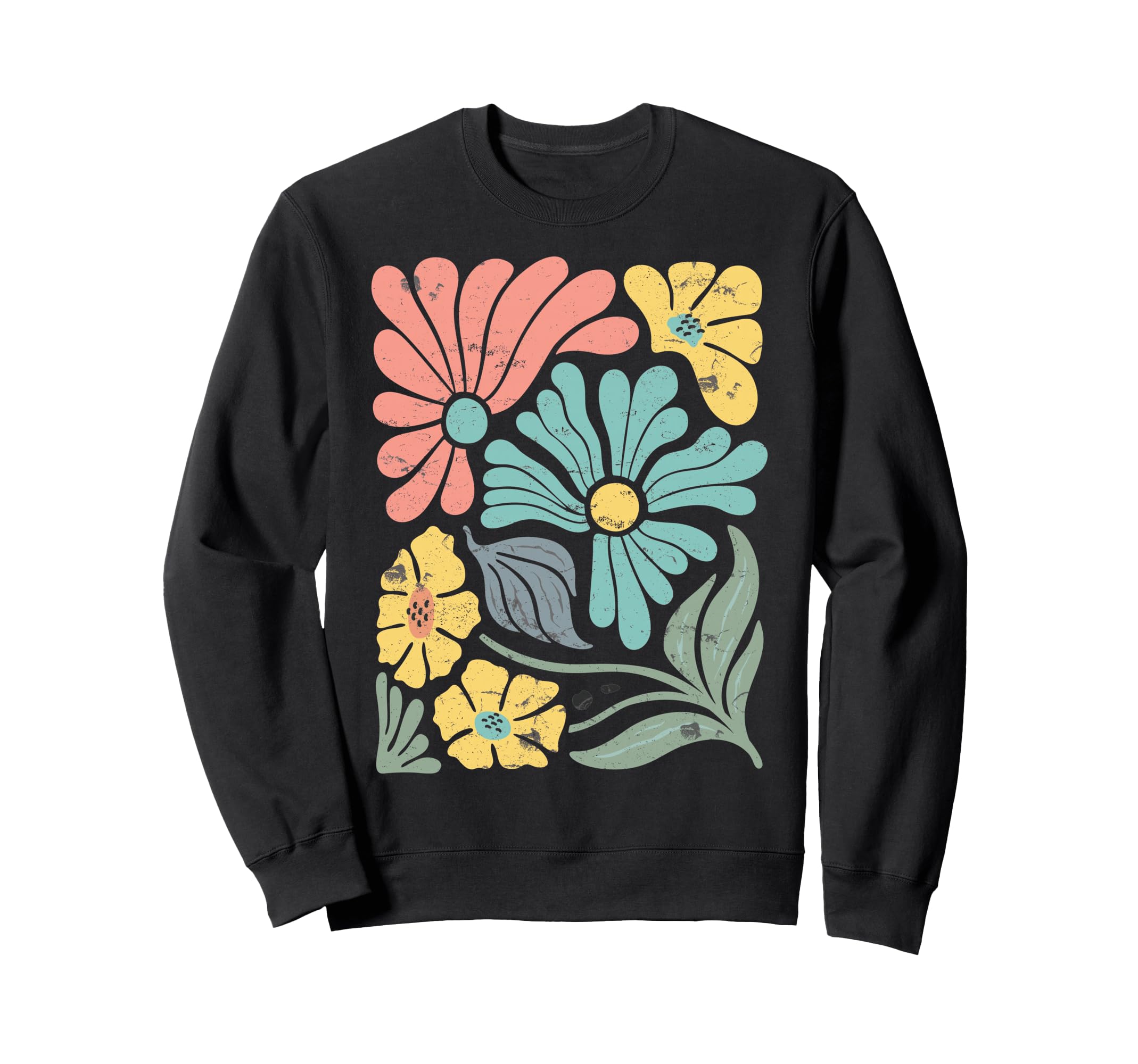 Boho Floral Art Botanical Block Sweatshirt - Custom Art Print for Adults - T-Shirt, Sweatshirt, Hoodie