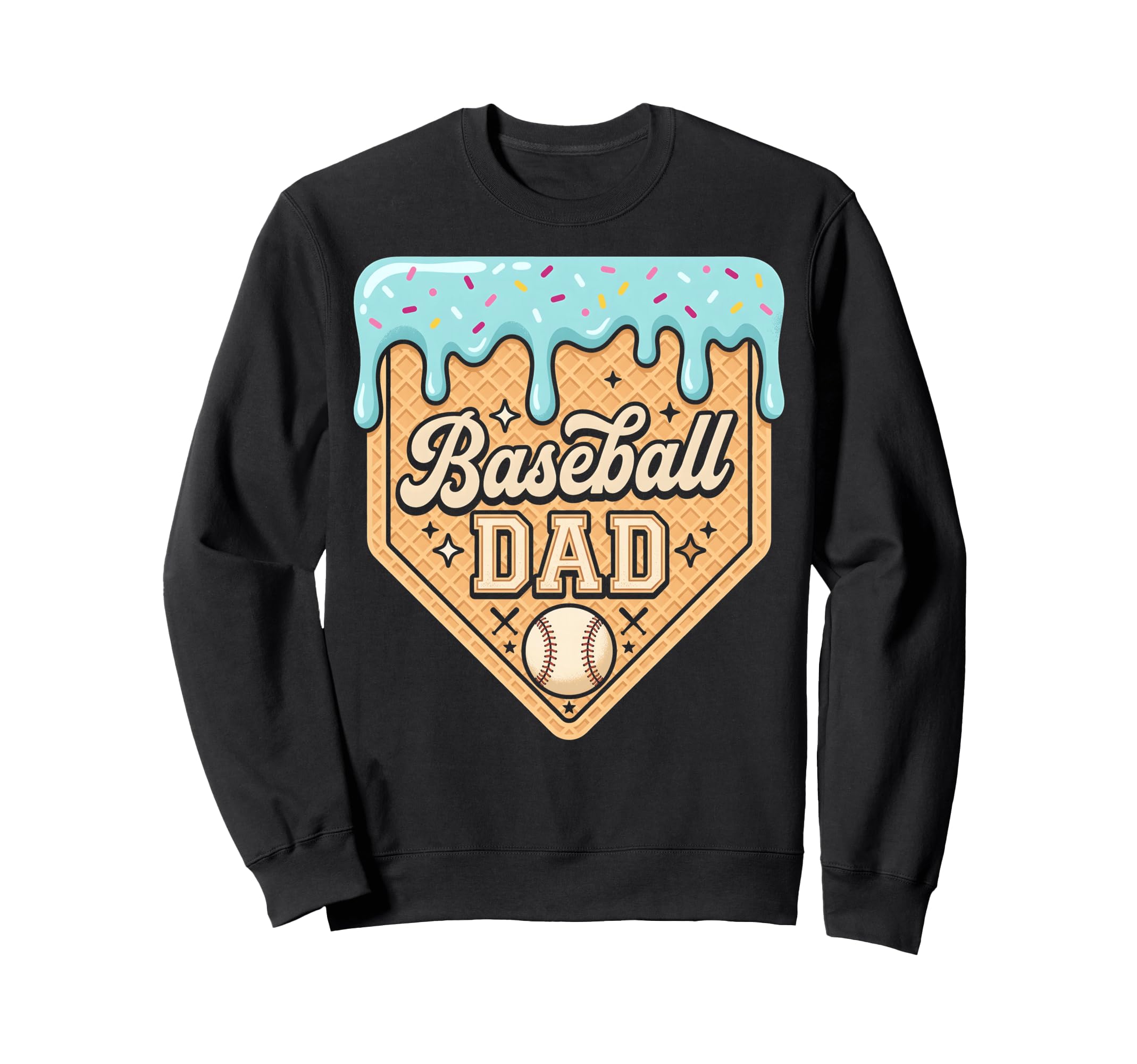 Baseball Dad Funny Fathers Day Sweatshirt - Fun Novelty Design for Adults - T-Shirt, Sweatshirt, Hoodie