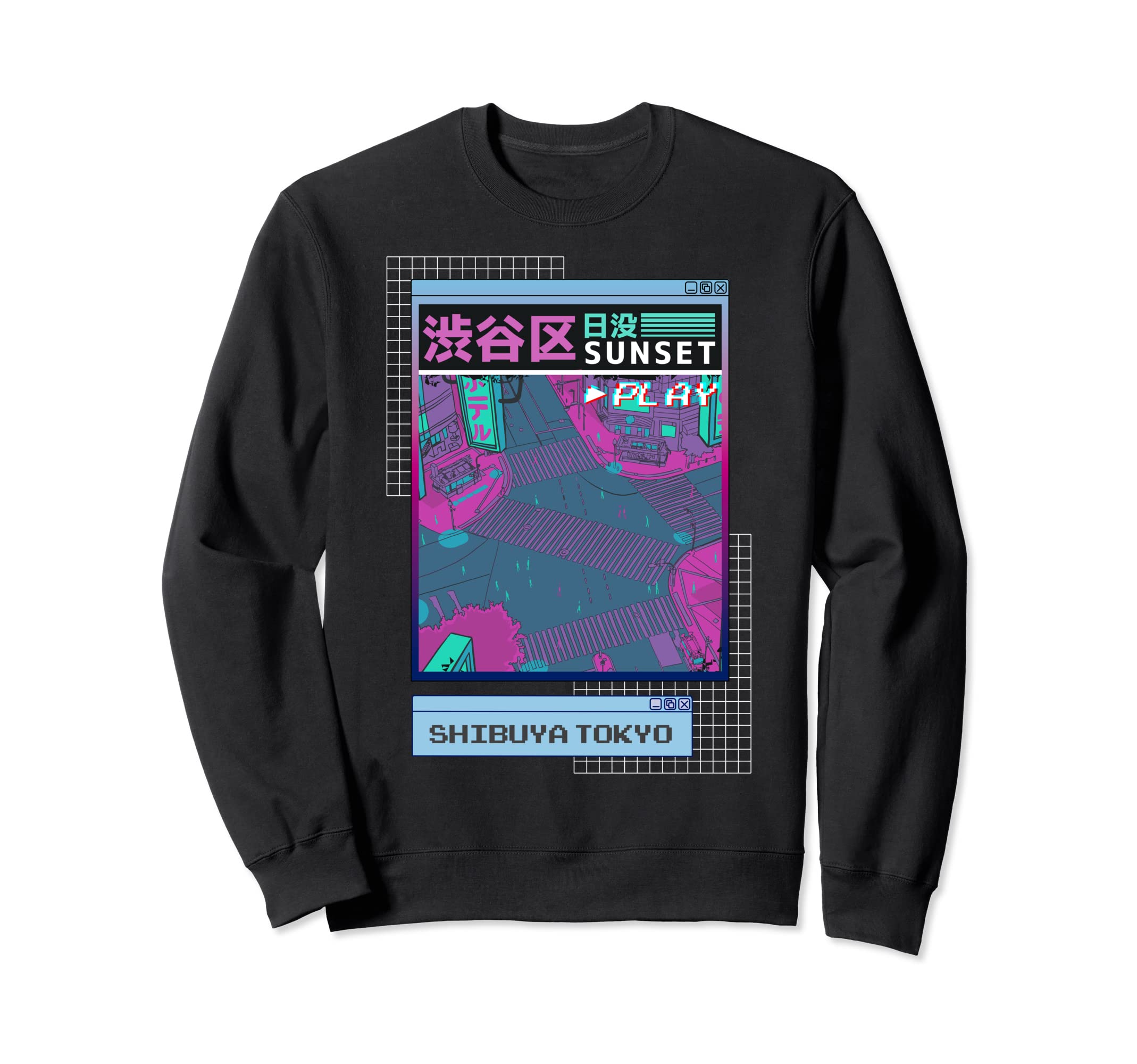 Shibuya Crossing Tokyo Japan Sweatshirt - Fun Novelty Design Unisex - T-Shirt, Sweatshirt, Hoodie