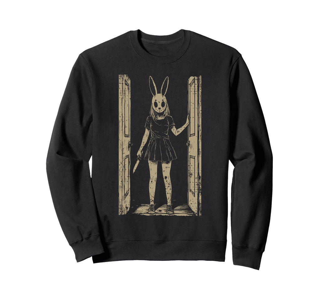 Anime Horror Bunny Aesthetic Soft Sweatshirt - Trendy Graphic for Adults - T-Shirt, Sweatshirt, Hoodie