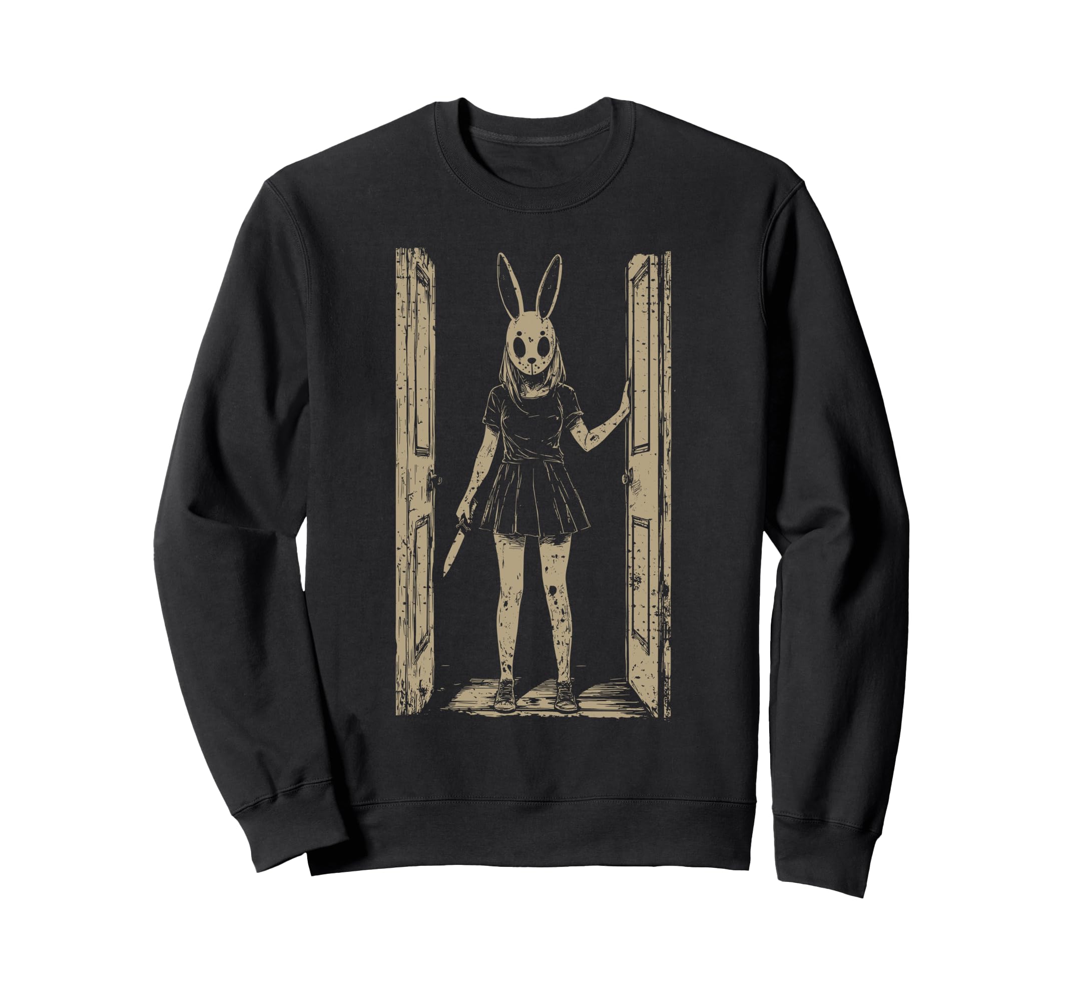 Anime Horror Bunny Aesthetic Soft Sweatshirt - Trendy Graphic for Adults - T-Shirt, Sweatshirt, Hoodie