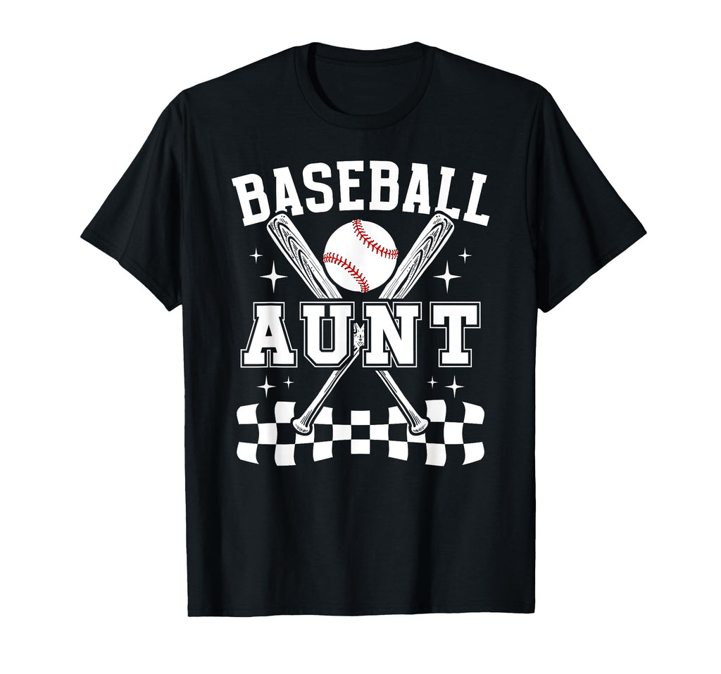 Baseball Aunt Baseball Player Auntie T-Shirt - Novelty Apparel for Adults - T-Shirt, Sweatshirt, Hoodie