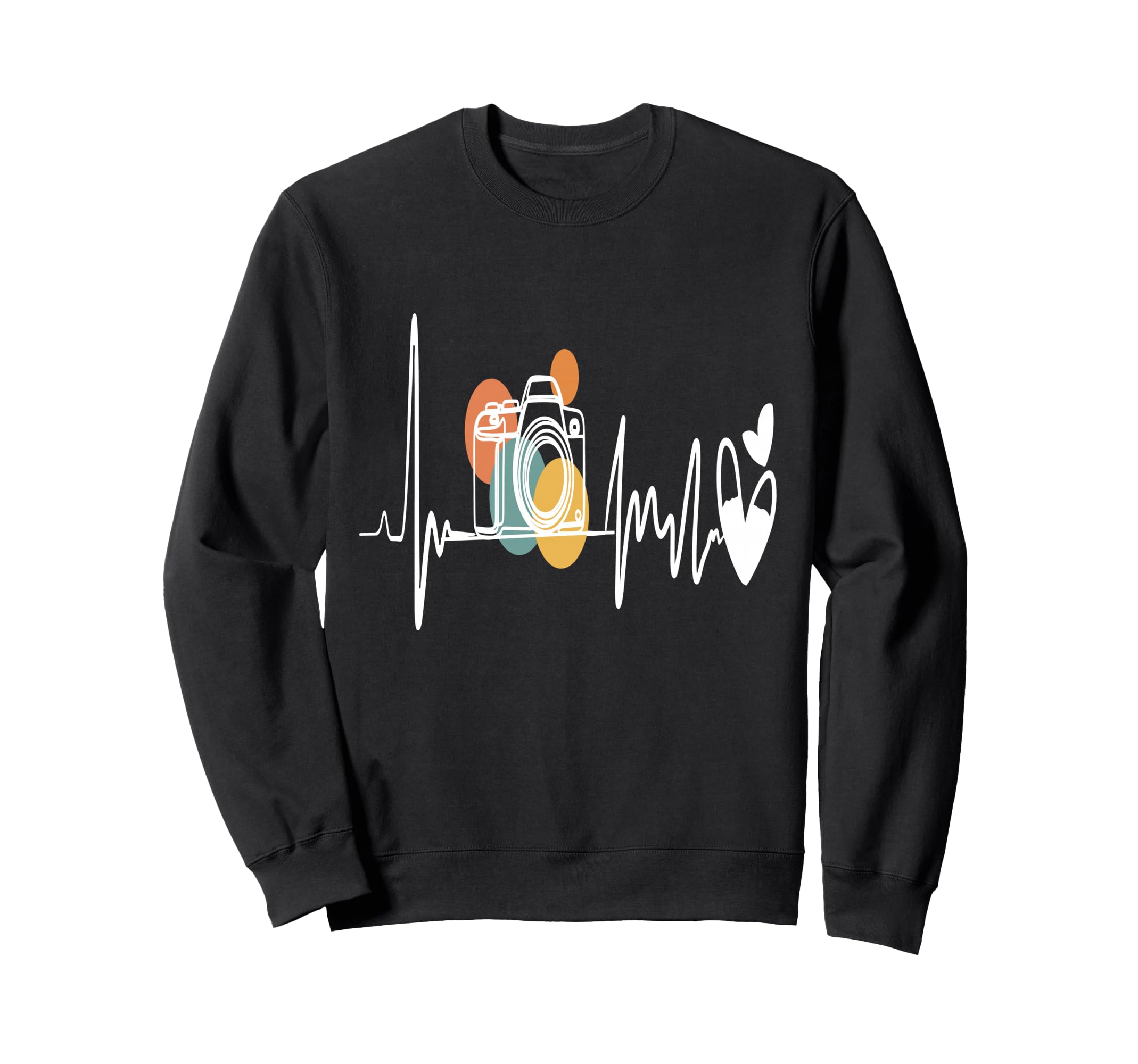 Womens Funny Camera Heartbeat Sweatshirt - Minimalist Print Men Women - T-Shirt, Sweatshirt, Hoodie