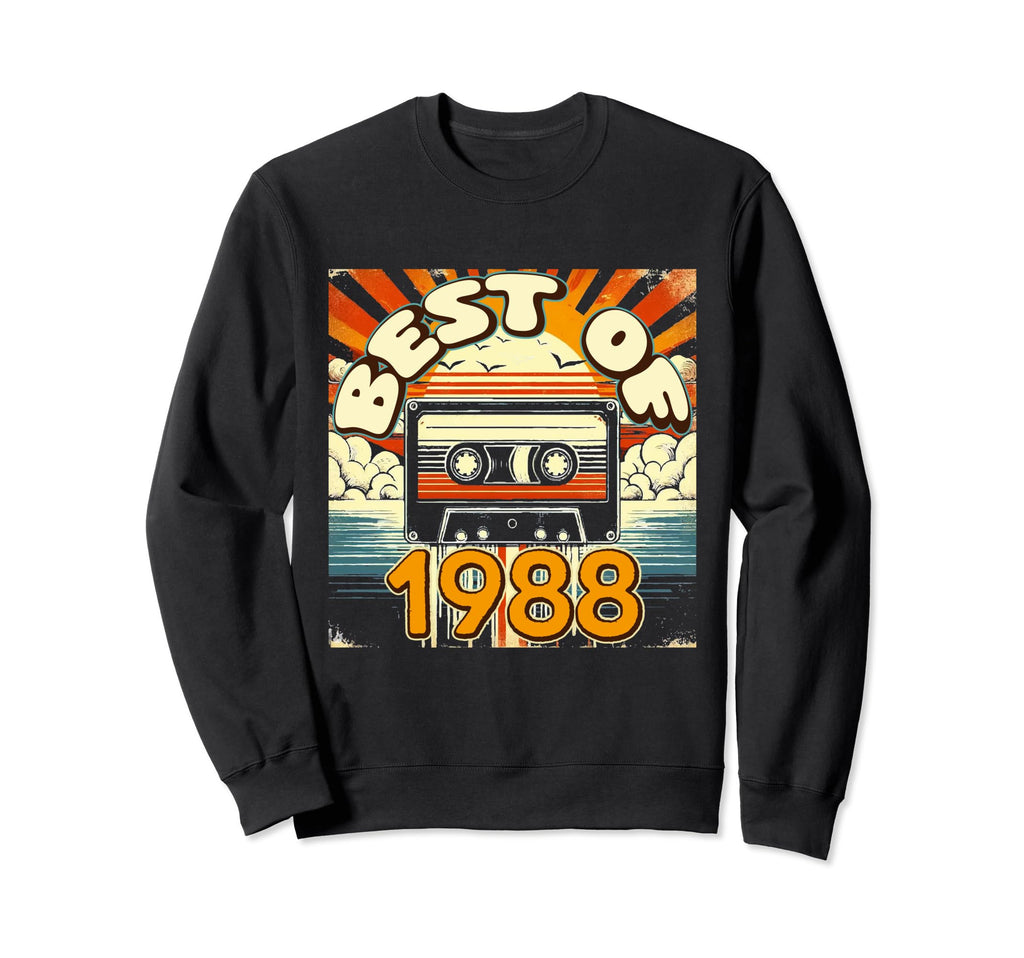 Best 1988 Cassette Tape Birthday Sweatshirt - Aesthetic Graphic Unisex - T-Shirt, Sweatshirt, Hoodie