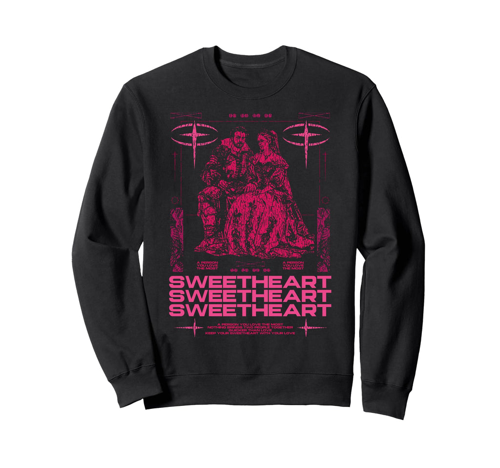 Y2K Sweetheart Bold Urban Sweatshirt - Minimalist Print for Adults - T-Shirt, Sweatshirt, Hoodie