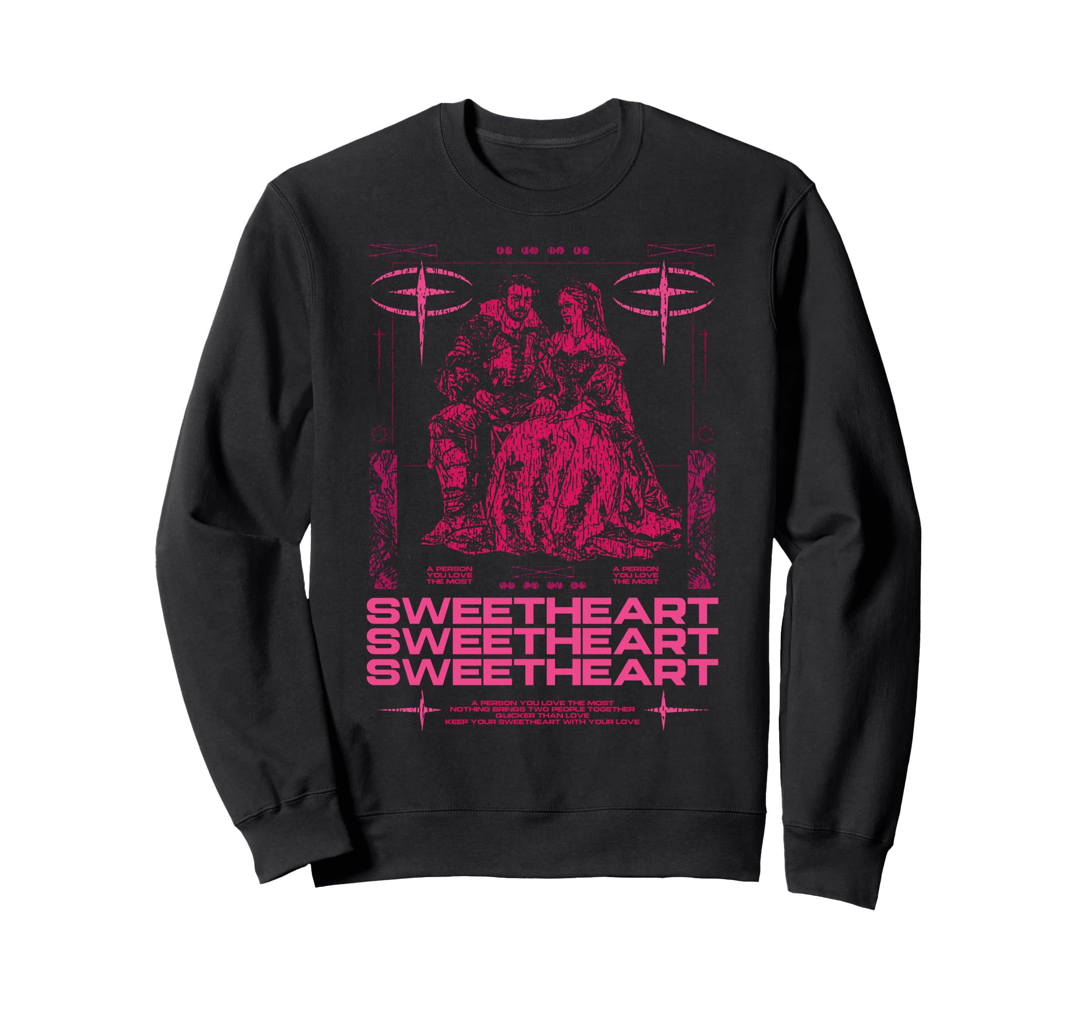 Y2K Sweetheart Bold Urban Sweatshirt - Minimalist Print for Adults - T-Shirt, Sweatshirt, Hoodie