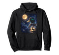 Duck Art Celestial Moon Galaxy Mallard Hoodie - Minimalist Print Men Women - T-Shirt, Sweatshirt, Hoodie