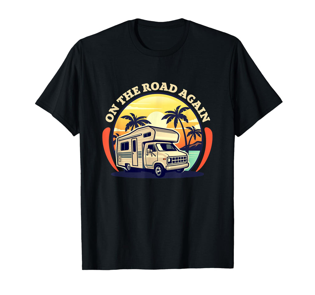 Road Again Camping Travel Road Trip T-Shirt - Trendy Graphic Men Women - T-Shirt, Sweatshirt, Hoodie