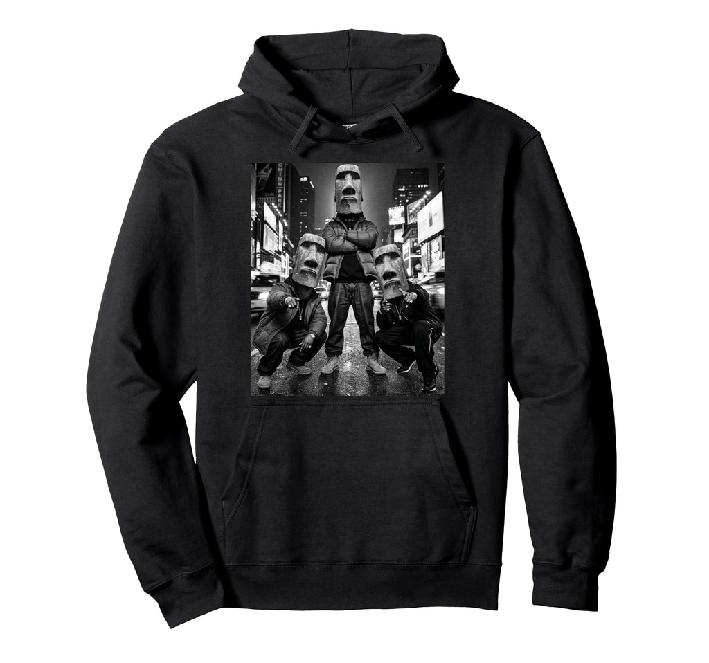 Y2K Easter Island Head Rappers Album Cover Hoodie - Minimalist Print Unisex - T-Shirt, Sweatshirt, Hoodie