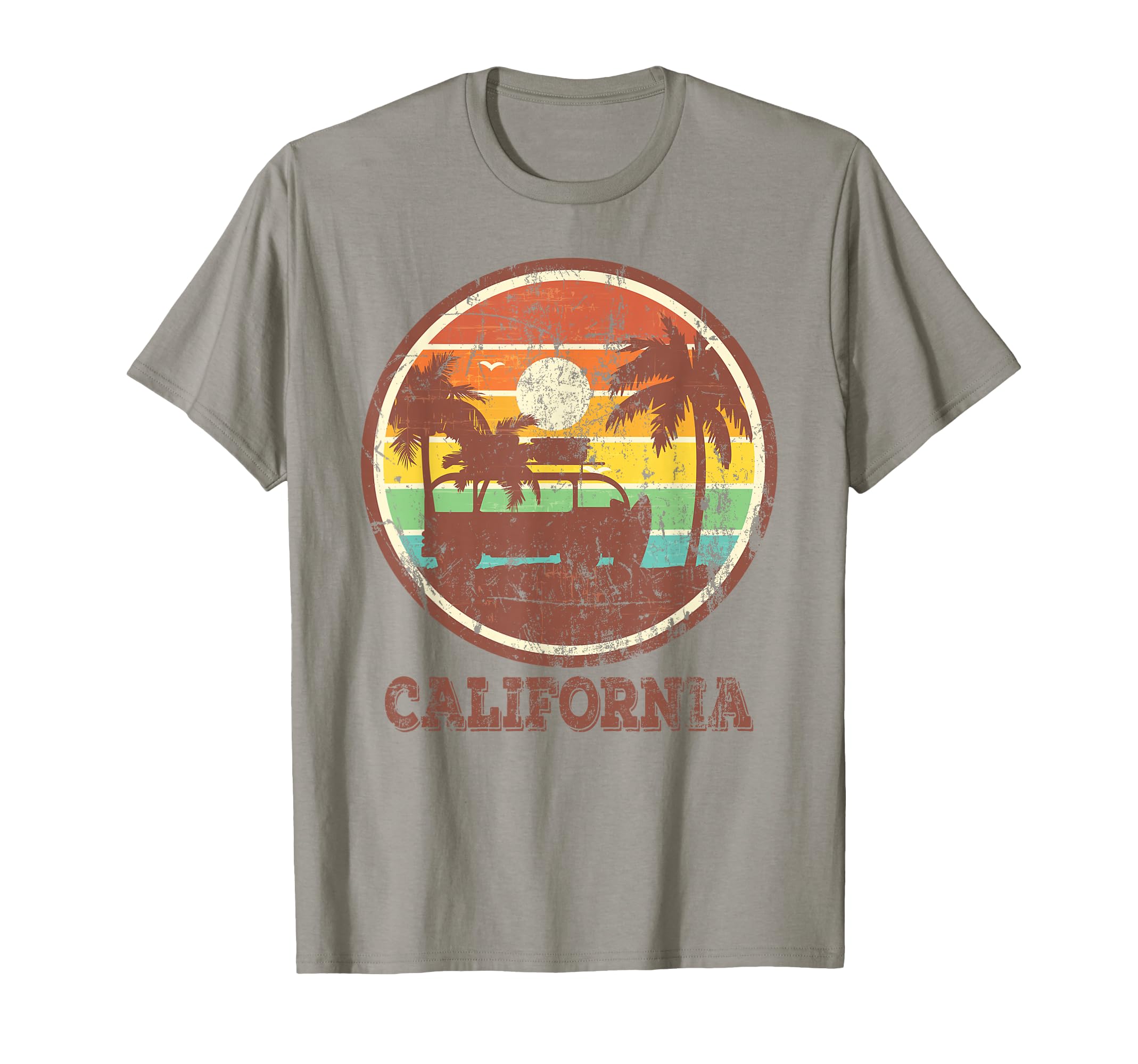 Surf Sunset Van Surfer Distressed Surfing T-Shirt - Trendy Graphic Unisex - T-Shirt, Sweatshirt, Hoodie