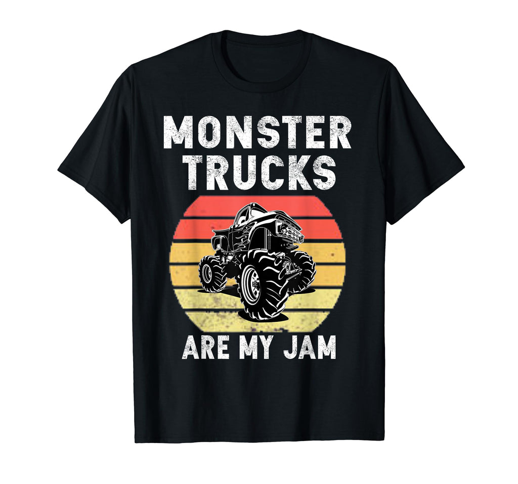 Monster Truck Are My Jam Sunset Engines T-Shirt - Unique Graphic Unisex - T-Shirt, Sweatshirt, Hoodie