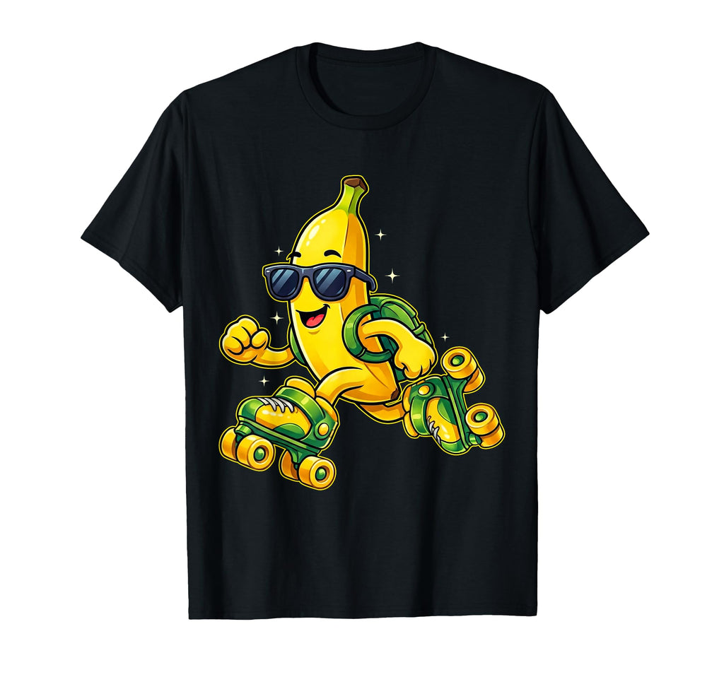 Funny Banana Roller Skates Skater T-Shirt - Fun Novelty Design for Adults - T-Shirt, Sweatshirt, Hoodie