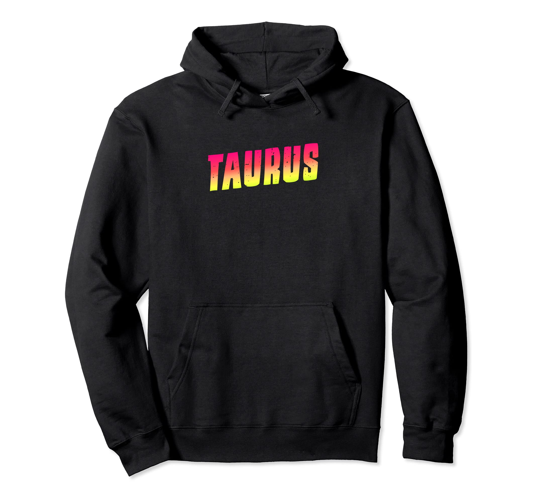 Taurus Red Yellow Zodiac Sign Hoodie - Fun Novelty Design Men Women - T-Shirt, Sweatshirt, Hoodie