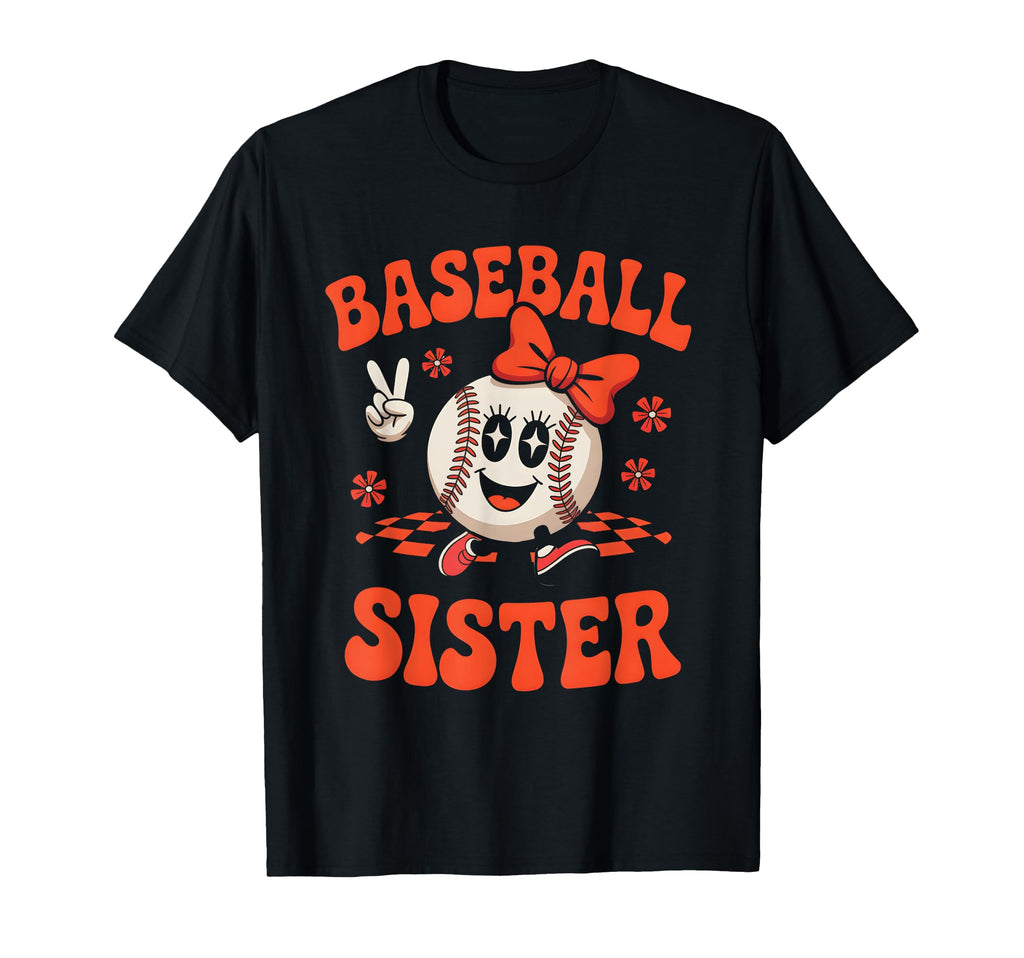 Baseball Sister Coquette Bow Sport Lovers T-Shirt - Novelty Apparel Unisex - T-Shirt, Sweatshirt, Hoodie