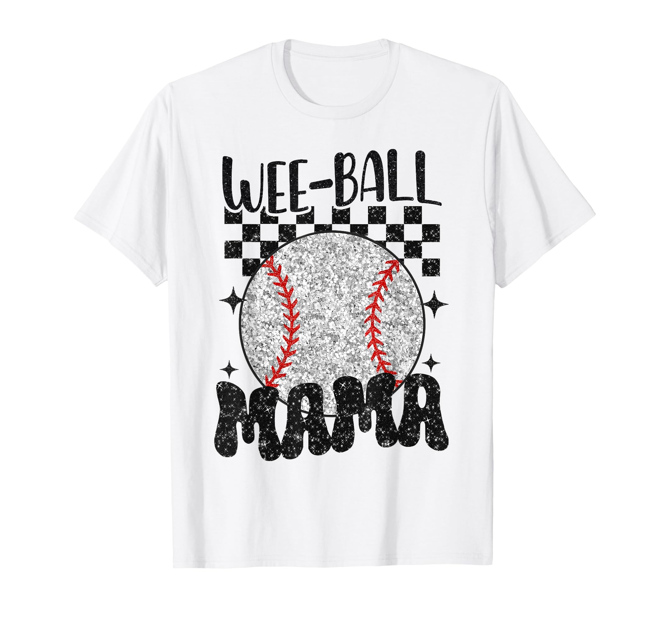 Wee Ball Mama Leopard Baseball Player T-Shirt - Fun Novelty Design Unisex - T-Shirt, Sweatshirt, Hoodie
