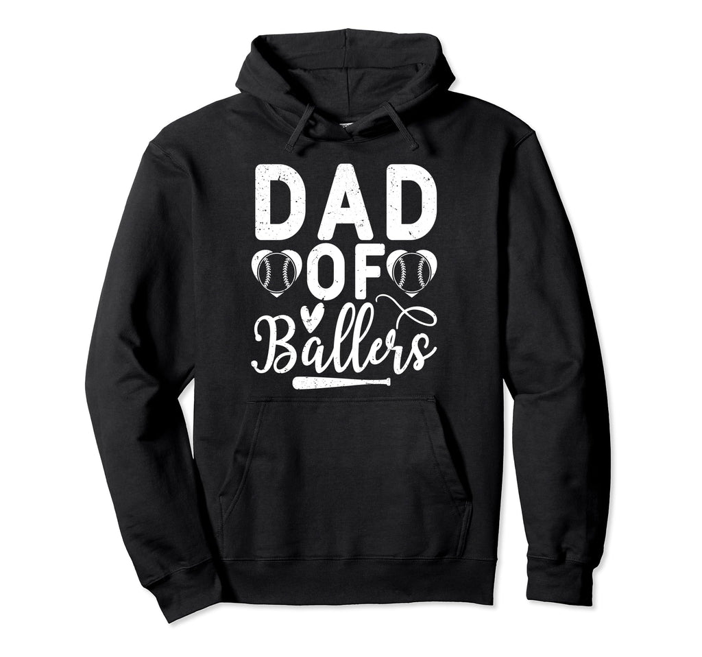 Dad Ballers Baseball Dad Fathers Day Hoodie - Fun Novelty Design Unisex - T-Shirt, Sweatshirt, Hoodie