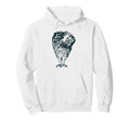 Boho Folk Art Owl Curious Tilted Head Hoodie - Unique Graphic for Adults - T-Shirt, Sweatshirt, Hoodie